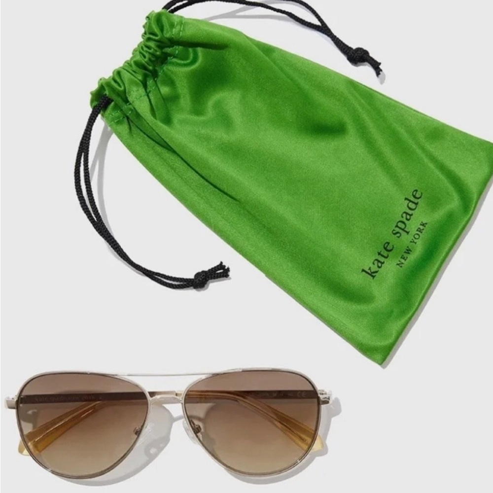 Kate Spade Emmaline Gold Aviator Sunglasses